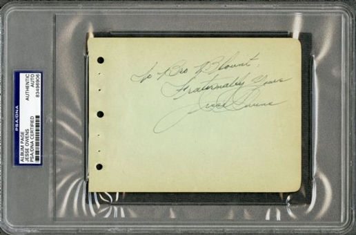 Jesse Owens Single Signed and Inscribed Album Page